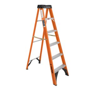 Escalera de tijera tipo ll 5 peldaños fibra de vidrio