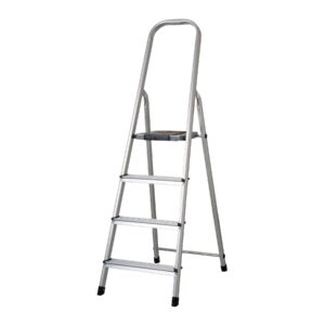 Escalera tubular 4 peldaños aluminio
