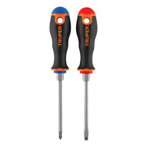 Dúo de desarmadores 3/16x4 mango comfort grip