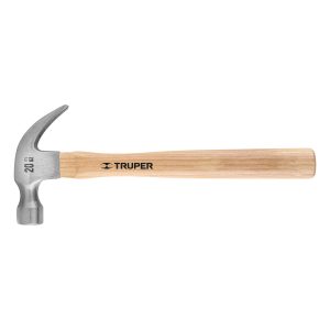 Martillo pulido 20 oz uña curva mango madera Truper