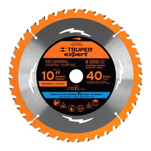 Disco sierra 10" para madera 40 dientes centro 1" Expert