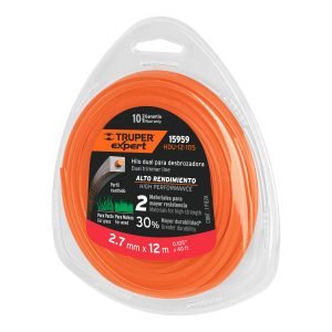 Rollo de hilo para desbrozadora 2.7 mm x 12m Truper Expert