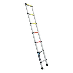 Escalera telescópica 7 peldaños tipo II capacidad 102kg