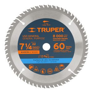 Disco sierra 7- 1/4" para madera 60 dientes centro 5/8"