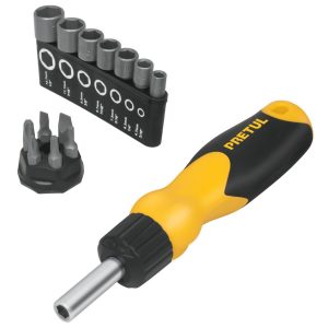 Desarmador tipo matraca con 6 puntas y 7 dados Pretul