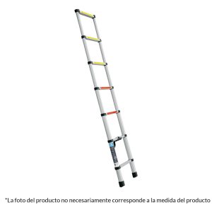 Escalera telescópica13 peldaños tipo II capacidad 224 lb