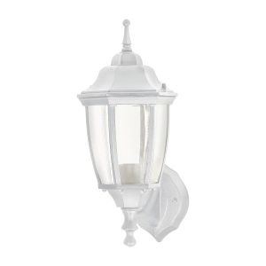 Arbotante tipo farol soportado blanco