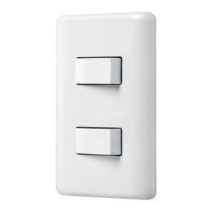 Placa armada 1 interruptor sencillo + 1 de 3 vías