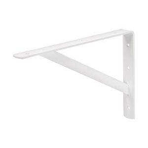Ménsula de acero reforzada blanca 20 x 30 cm