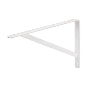 Ménsula de acero reforzada blanca 25 x 40 cm