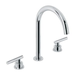 Mezcladora p/lavabo taladros separados palanca cromo