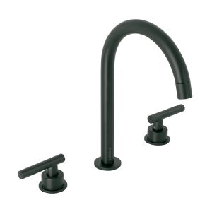 Mezcladora p/lavabo taladros separados palanca negro
