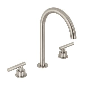 Mezcladora p/lavabo taladros separados palanca satín