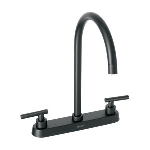 Mezcladora para fregadero manerales palanca negro mate