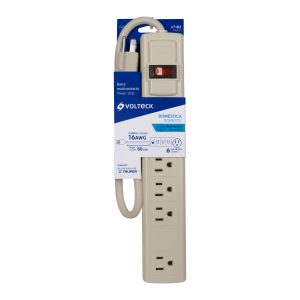 Multicontacto 16 AWG uso rudo con 6 entradas