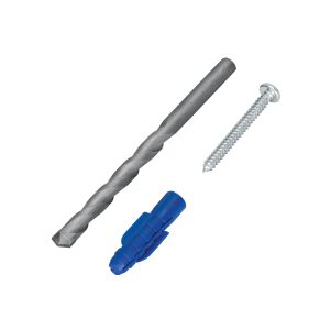 Kit de 20 taquetes 3/8" con tornillos #12 y 1 broca 3/8"