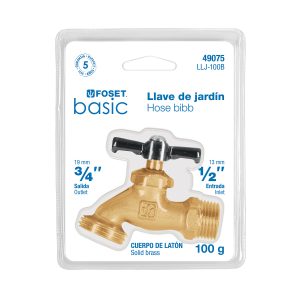 Chorro latón de 1/2" en blister Foset Basic