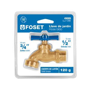 Chorro latón de 1/2" en blister Foset