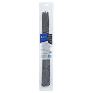 Bolsa con 25 cinchos plásticos 50 lb 50 x 0.45 cm negros