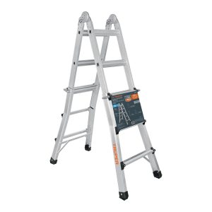 Multiescalera telescópica 3.2 m capacidad de carga 330 lb 10 peldaños Truper