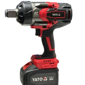 Pistola de impacto raiz 1" inalambrica 1800nm 6ah brushless yt-828079