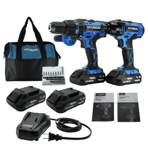 Kit Taladro y Atornillador de Impacto de Batería Hyundai 20V