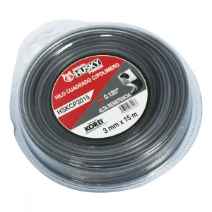 Hilo Nylon Cuadrado Con Polimero Para Desbrozadora Desmalezadora de 3 mm (0.120") x 15m