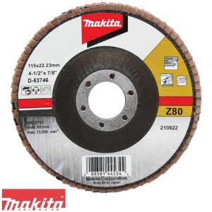 DISCO DE LIJA T ABANICO MAKITA D-53746 DE 4 1/2 GRANO NO. 80