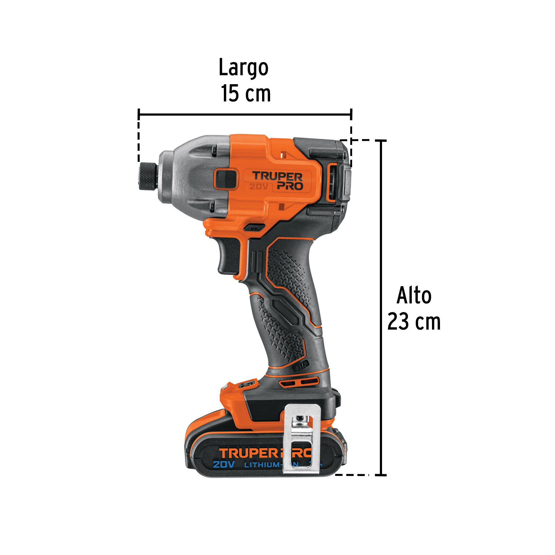 Destornillador de impacto 1/4" 20V 1 batería 2Ah PRO - Imagen 2