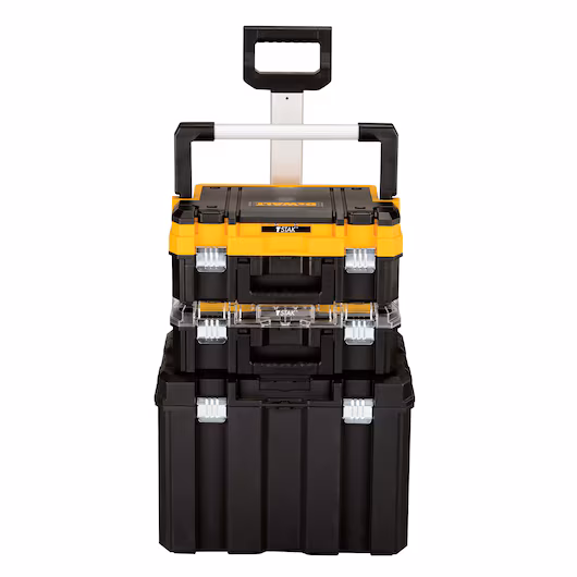 TORRE MOVIL NODULAR DE ALMACENAMIENTO ORGANIZADOR CON TAPA TRANSPARENTE Y CAJA DE HERRAMIENTAS MARCA DEWALT