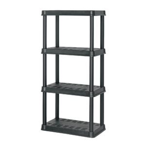 Estante plástico 4 repisas cap. 45 Kg, 125x38x61, PRETUL