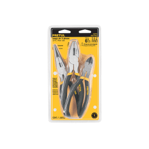 Juego de 3 pinzas de 6" mango de vinil Pretul
