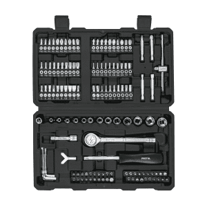 JUEGO DE 130 HERRAMIENTAS 1/4' PARA MECANICO PRETUL