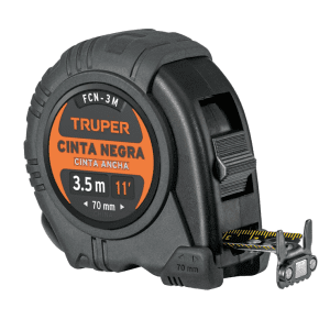 FLEXÓMETRO CONTRA IMPACTOS 3.5 M CINTA NEGRA 13 MM Truper
