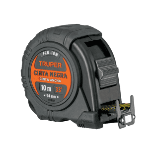Flexómetro contra impactos 10 m Cinta Negra 32 mm Truper