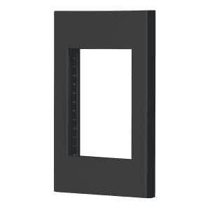 PLACA 1 VENTANA 3 MODULOS LINEA ESPAÑOLA NEGRO Volteck