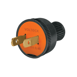 2 Clavijas no polarizadas redondas de PVC VOLTECK