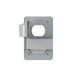Placa tipo FS con cubierta doble sobreponer Volteck