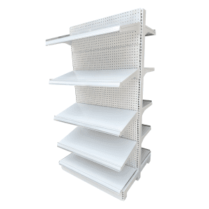 GONDOLA METALICA DOBLE BLANCA 1.9X0.9X0.4 MTS