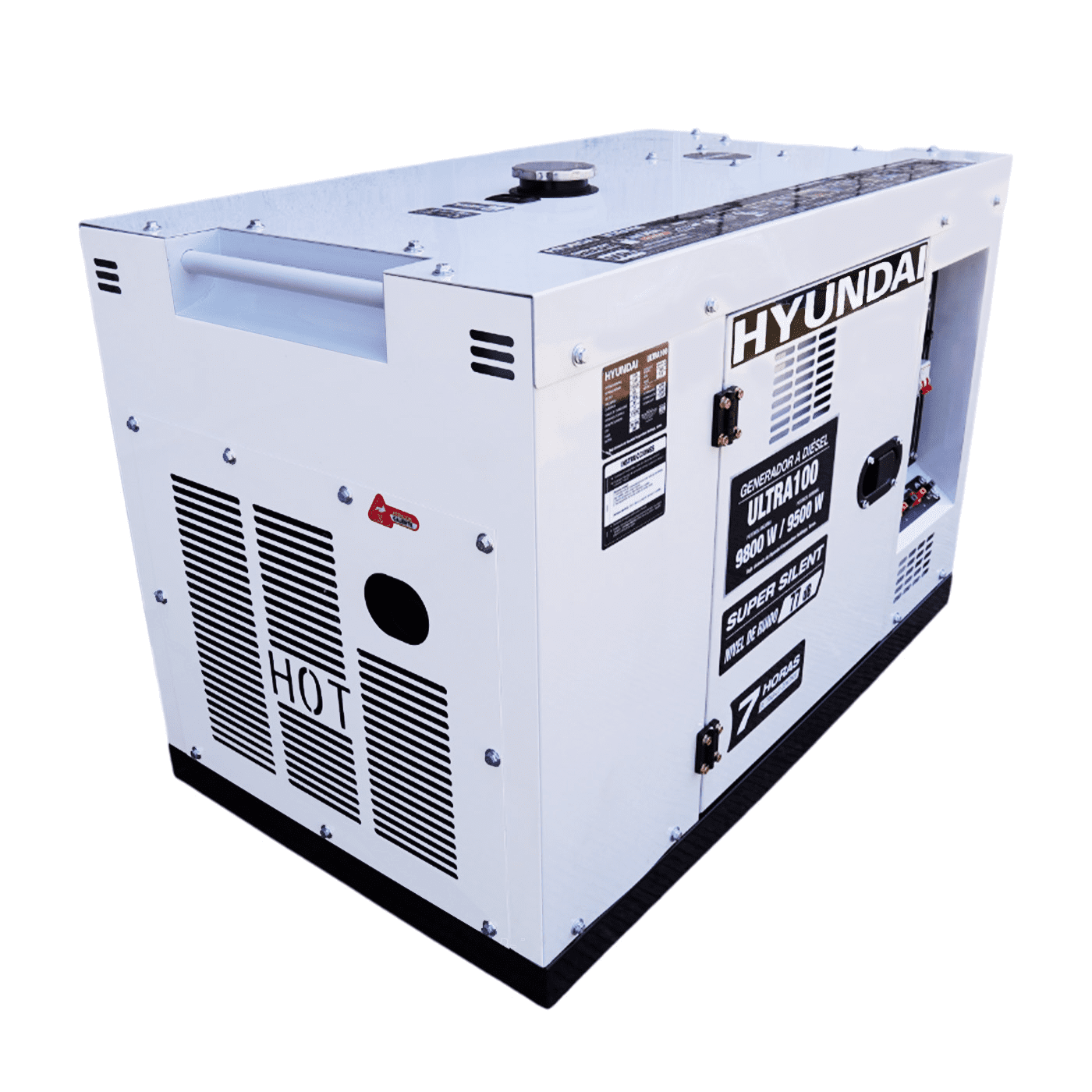 GENERADOR SILENCIOSO HYUNDAI C/MOT 17HP POTEN MAX 9.8 KW 110V/220V - Imagen 4