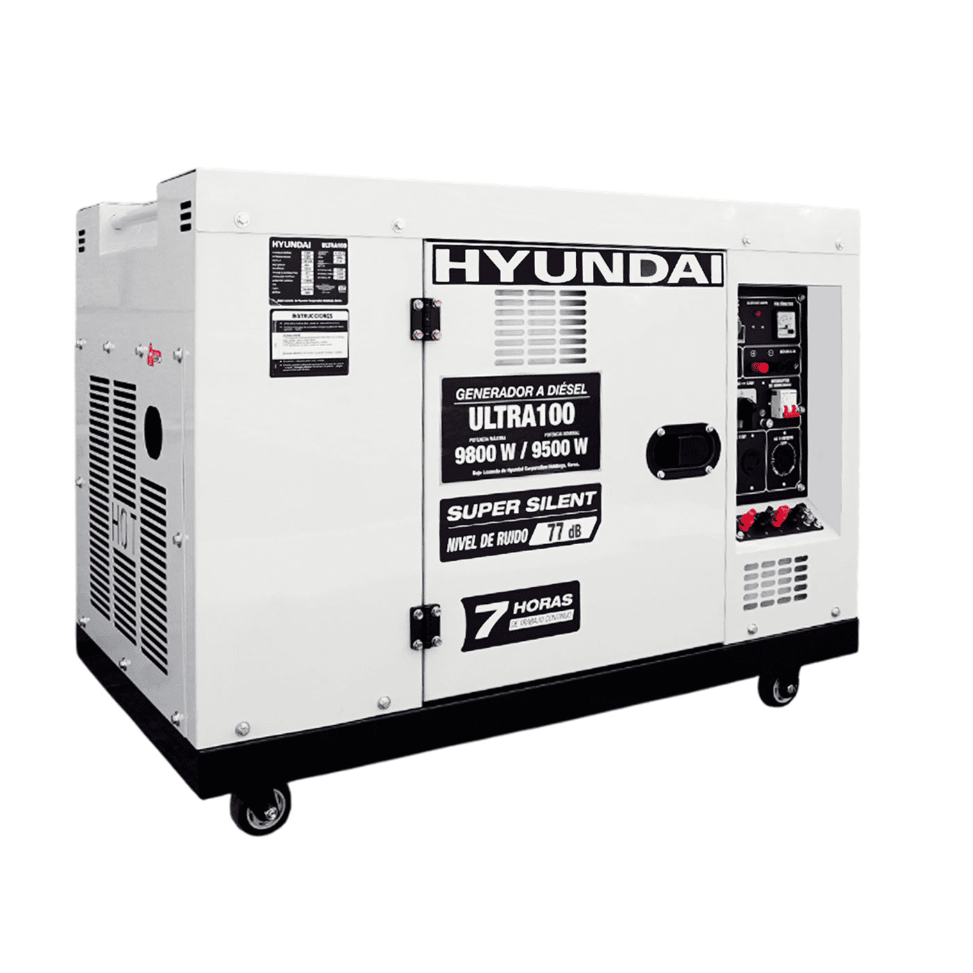 GENERADOR SILENCIOSO HYUNDAI C/MOT 17HP POTEN MAX 9.8 KW 110V/220V - Imagen 8