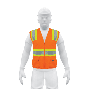 CHALECO DE SEGURIDAD NARANJA MAX VISIBILIDAD Y 6 BOLSAS Truper