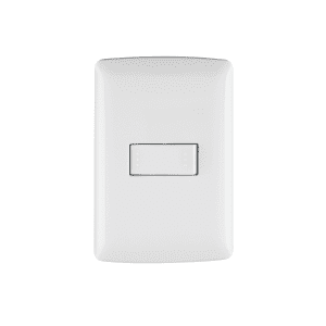 Placa armada 1 interruptor escalera blanco línea Italiana Volteck