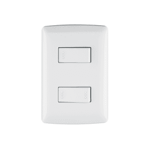 Placa armada 1 interruptor 1 escalerablanco línea Italiana Volteck